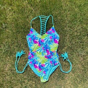 Tropical One piece swimsuit